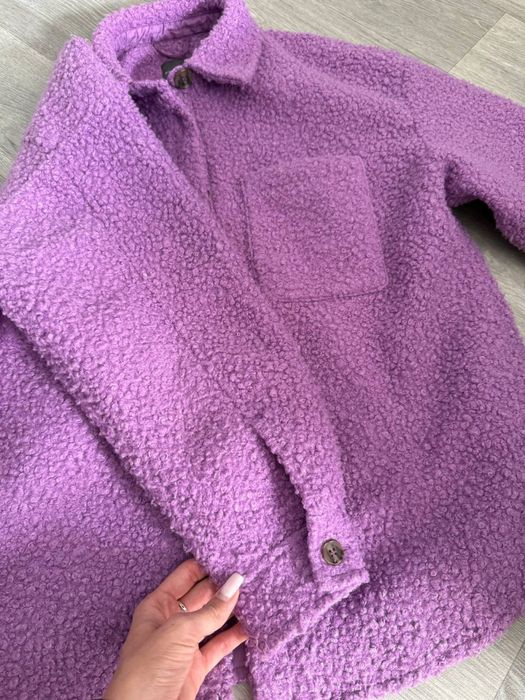 Лавандова тепла куртка сорочка