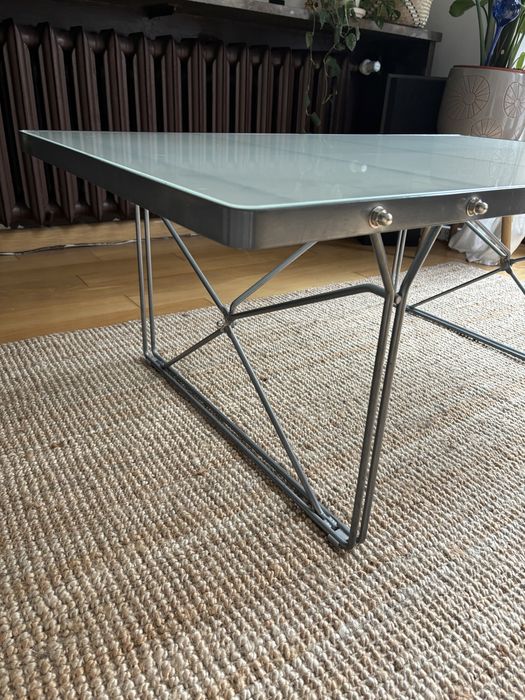 Stolik ze szkła hartowanego Niels Gammelgaard Ikea 1986