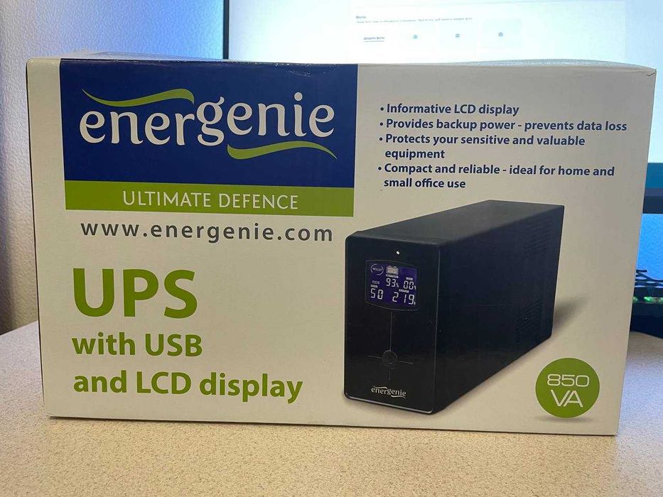 Безперебійник живлення Energenie 850VA LCD display