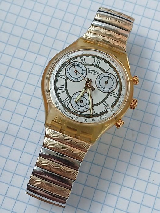 Продам вінтажний швейцарський годинник хронограф чоловічий Swatch