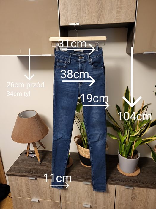 Jeansy Levis Mile High Super Skinny rozm. 26 (S)