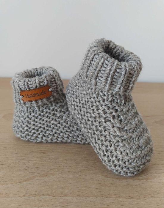 Buciki niechodki/skarpetki dla niemowlaka, 100% merino