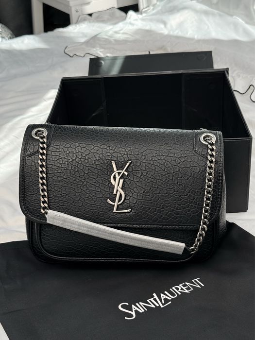 Сумка YSL Yves Saint Laurent Niki in Grained Lambskin Black / Silver