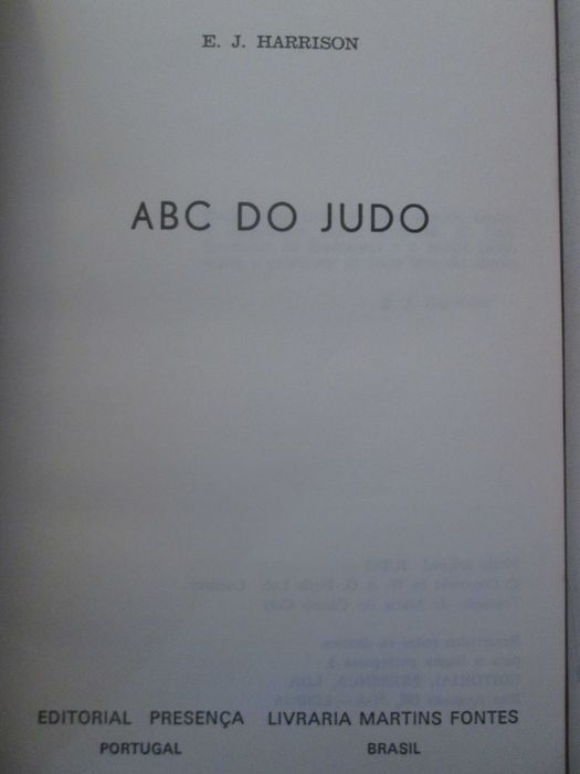 ABC do Judo- E. J. Harrison