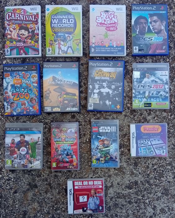 Conjunto de jogos para PlayStation, Wii e Nintendo