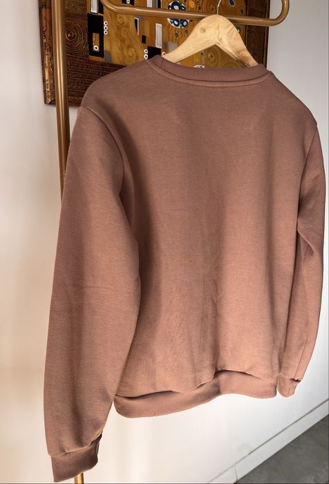 Basicowa bluza brązowa L, bawełna 65%