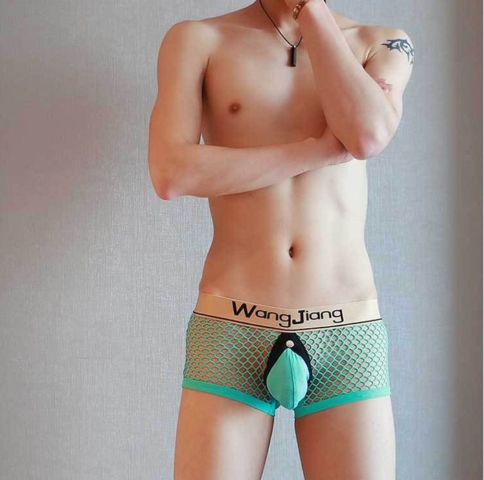 Męskie Siateczkowe Bokserki Jockstrap Otwarte z Przodu i z Tyłu - XL