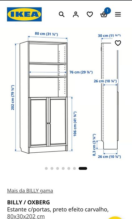 Estante com portas BILLY - IKEA