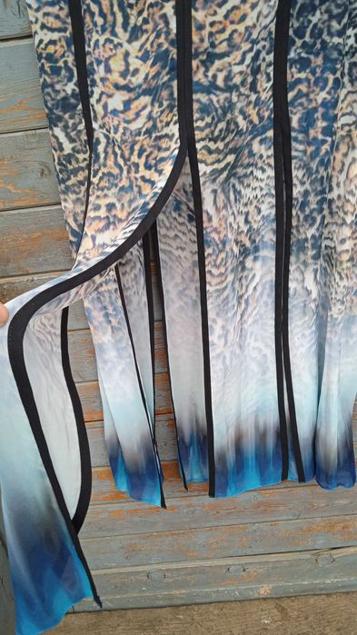 Letnia spódnica z rocięciami river island 38 M długa letnia ombre plaż