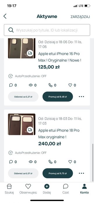 Etui Apple iPhone 15 Pro Max -18 Pro Max ! Nowe!