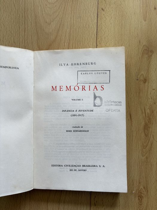 Livro Memórias Vol I (1891-1917) - Ilya Ehrenburg (Ed. 1964)