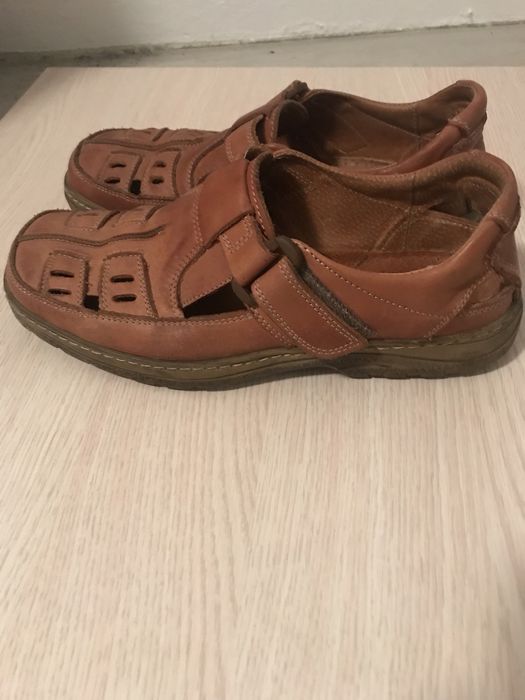 Sandały męskie 40 skóra naturalna brązowe