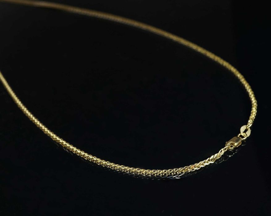 Złoto 585 - Złoty łańcuszek kostka