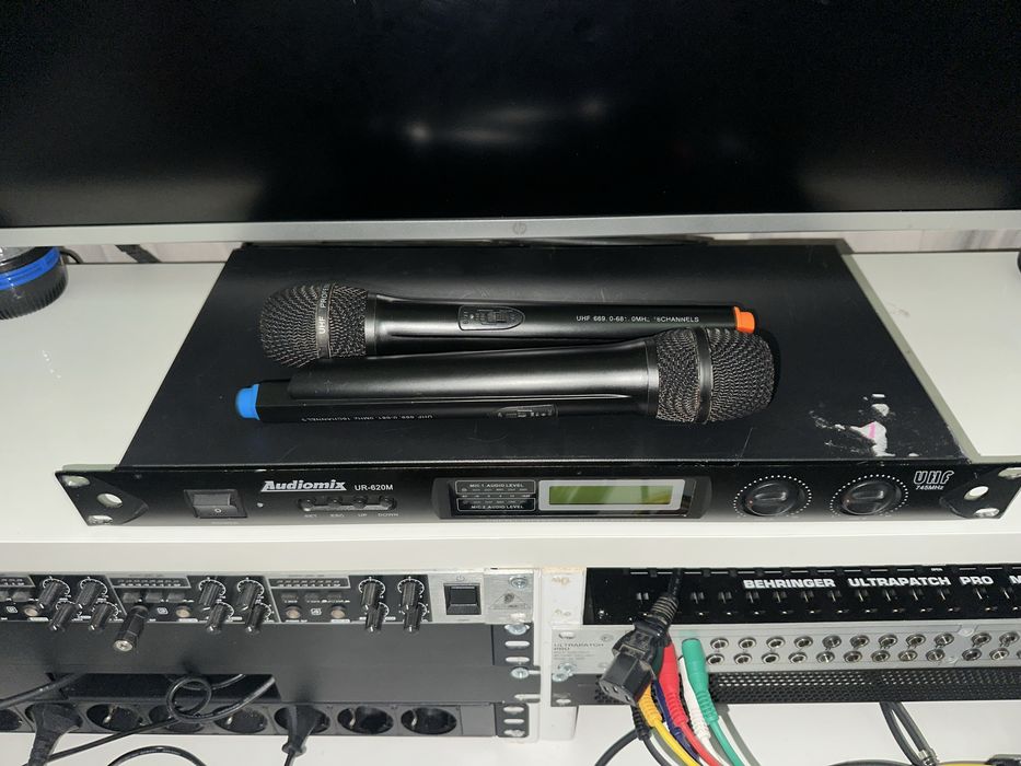 Microfone sem fio audio mix