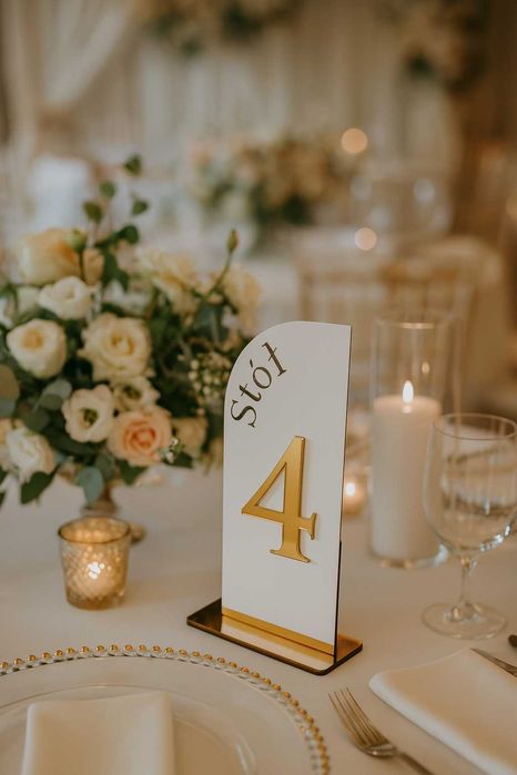 Numery na stoły Numerki Stolików Na Wesele Ślub Chrzest