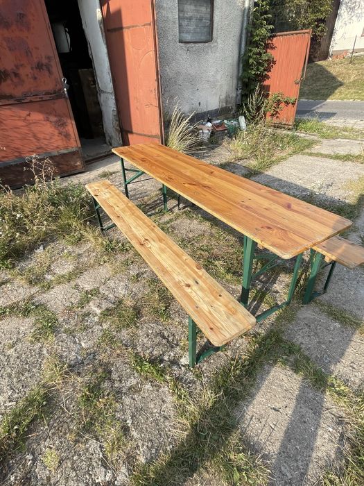 Stół i ławki ogrodowe gastronomiczne piwny