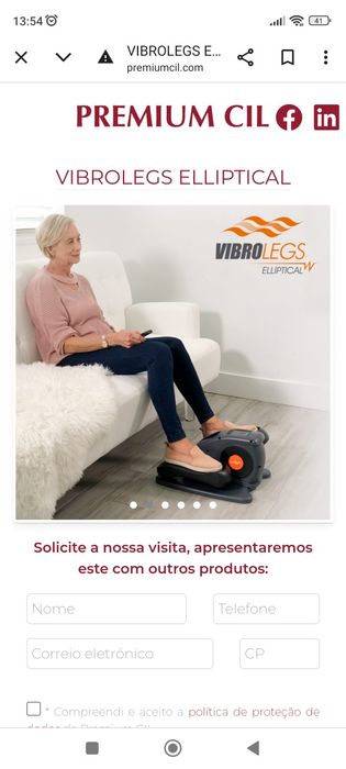Vibro legsi a Ellliptical nova Boa para a má circulação