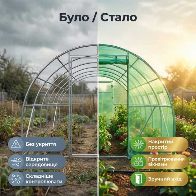 СРОЧНО! Теплица усиленная, армировання пленка, ПОЛЬСКАЯ Теплиця садова