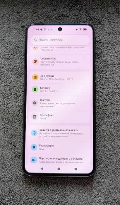 Google Pixel 8 8/128Gb Obsidian, 120Hz, Android 16, UNLOCKED!