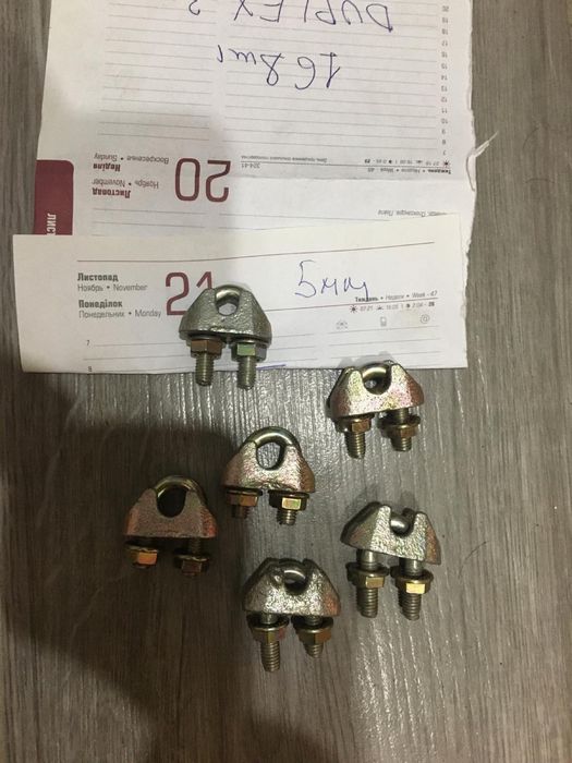 Трос стальний оцинкованний / зажим для трос оцинкованный Германия