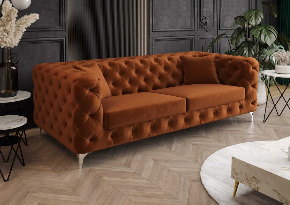 Sofa Boston Chesterfield Elegancka Pikowana Luksusowa