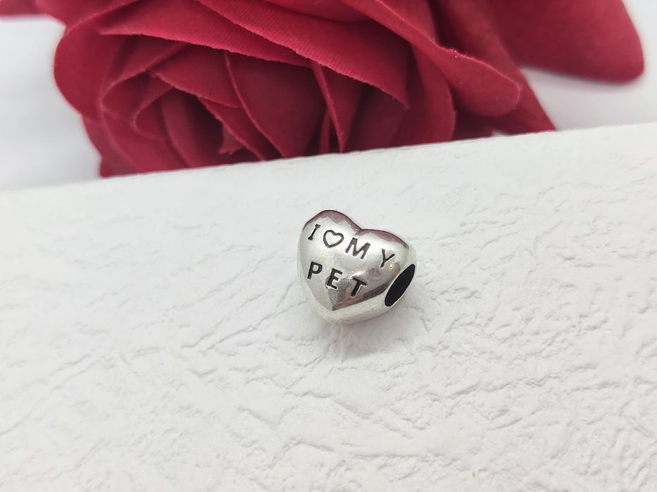 Charm's dwustronny S925 miłość do zwierzątka