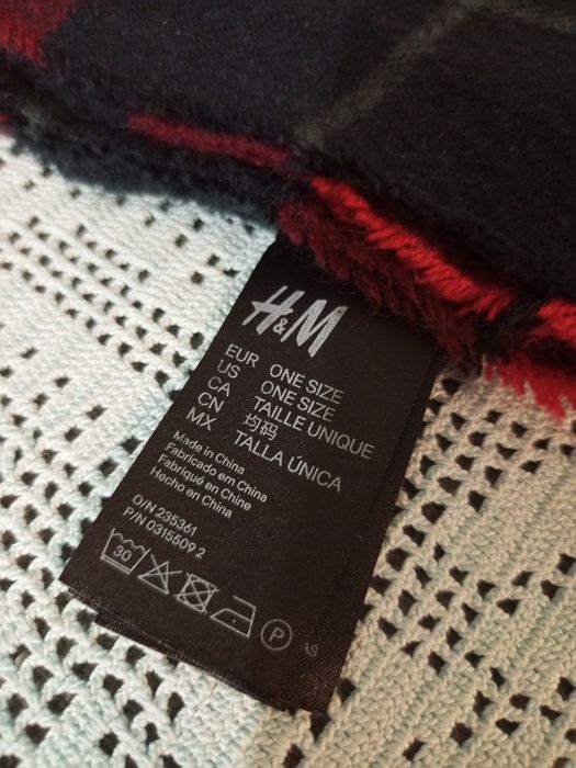 Шарф H&M у клітинку | 100% акрил теплий та м'який