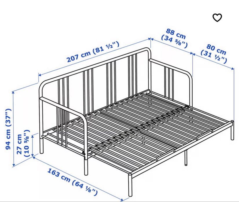 Łóżko  kanapa  IKEA