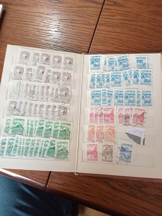 Марки поштові з конвертів,1992-1993 років