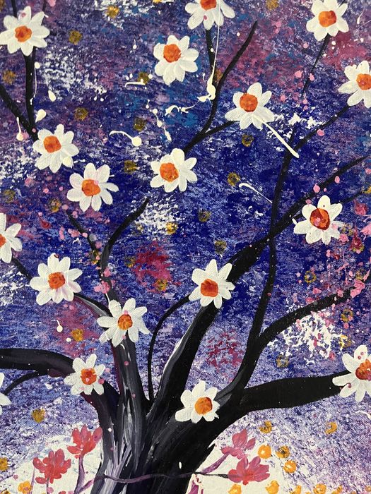 Obraz ręcznie malowany na płótnie 110x70 cm -certyfikat autentyczności