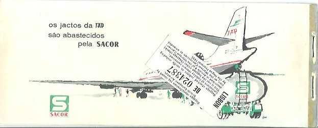 TAP - TRANSPORTES AÉREOS PORTUGUESES - bilhete muito antigo 1970 - aviação - airlines - airways