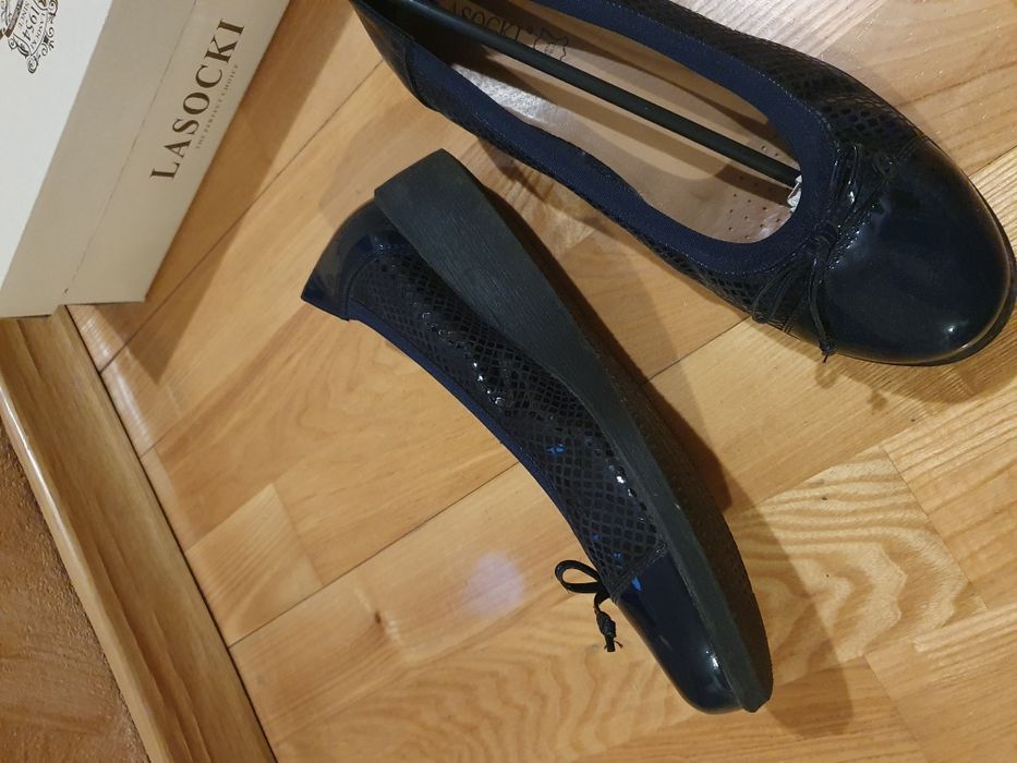Buty Lasocki półbuty granatowe