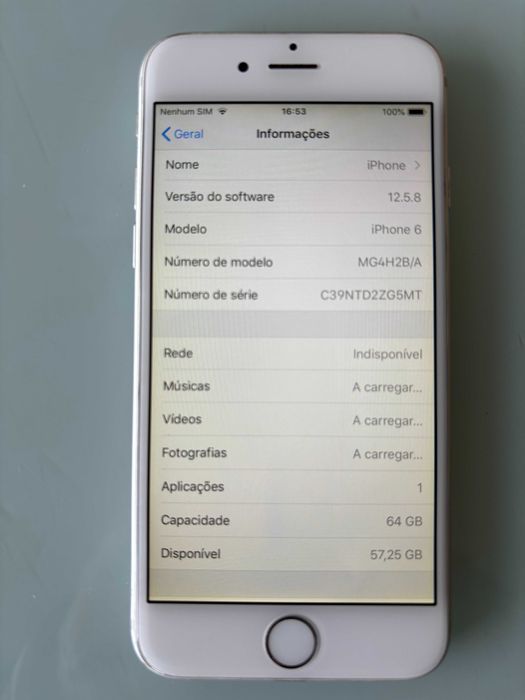 Iphone 6 64GB Desbloqueado Bateria 100%  Livre Icloud Excelente estado