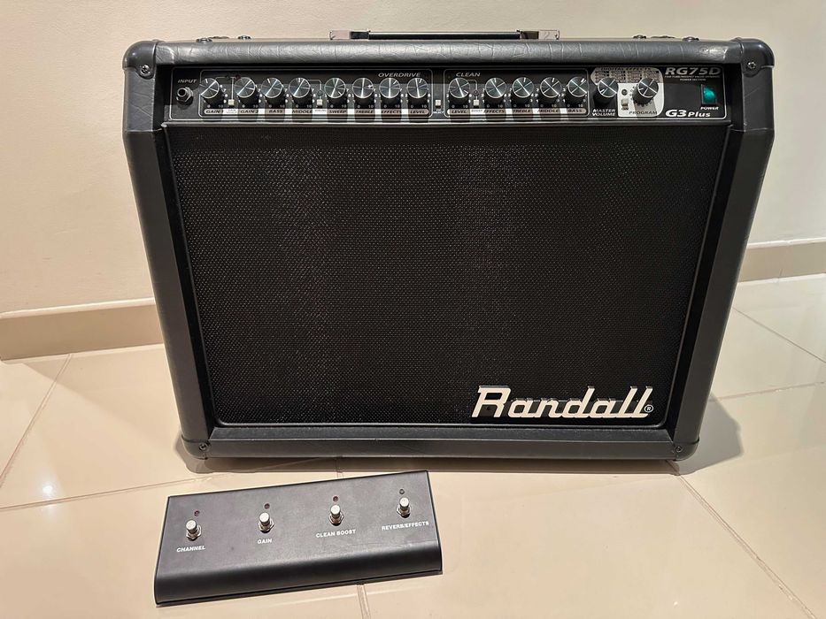 Amplificador guitarra Randall RG75DG3 plus – pedal e cabos incluídos