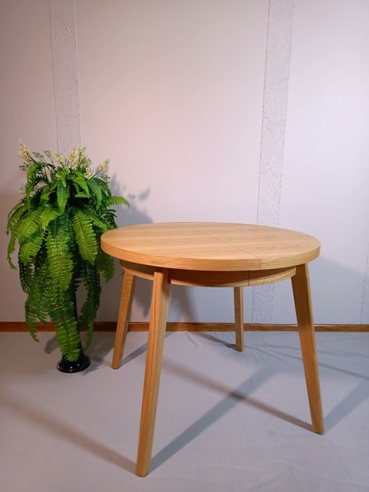 Stół okrągły rozkładany DĄB 90cm