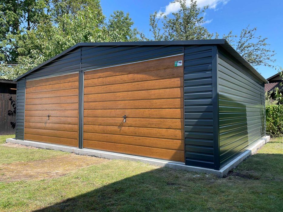 Garaż  blaszany 7x5 Wzmocniony PROFILAMI. Producent. SZYBKIE TERMINY