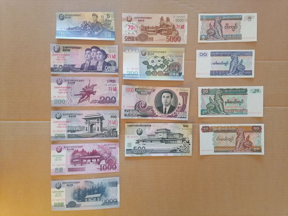 Zestaw banknotów świata 54szt UNC