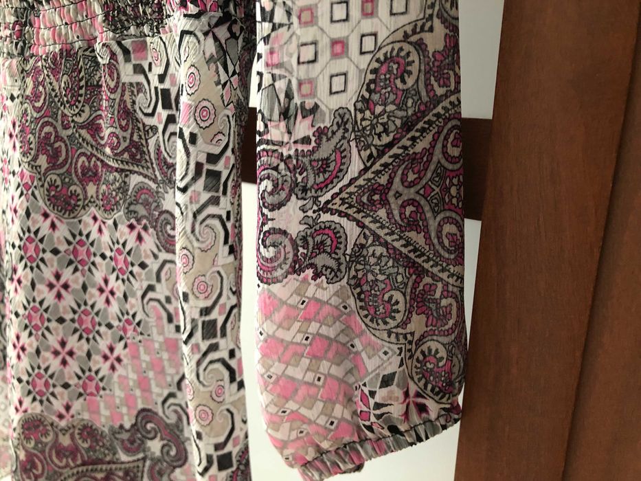 Piękna szyfonowa bluzka/tunika (rozm. M/L) - okazja!