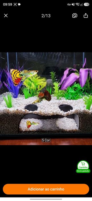 Túnel de decoração para aquario