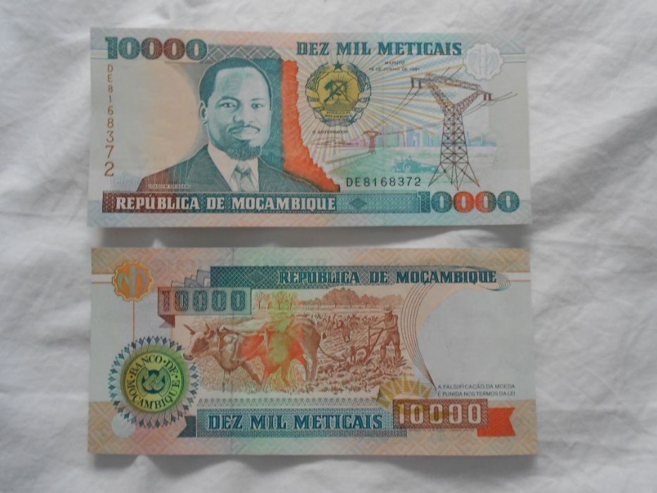 Notas de Moçambique Numeração seguida