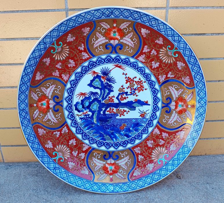 Prato Japonês Pintado Mão Gold Imari