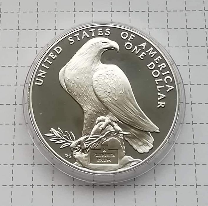 США 1 долар 1984р. СРІБЛО. ПРУФ. Олімпіада в Лос-Анджелес.