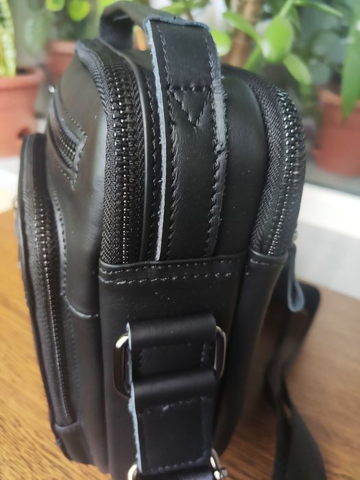 Кожаная мужская Сумка-Бврсетка. Коричневая и Черная