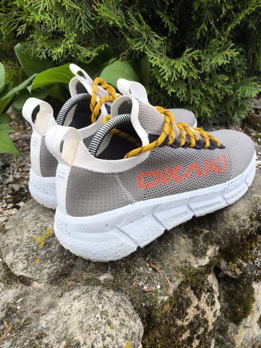 OKAKI Sneakersy Męskie Recycled | Rozmiar 41 | Szary & Pomarańczowy