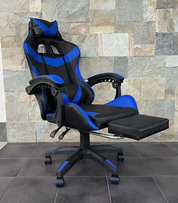 Крісло компютерне офісне кресло игровое с подножкой