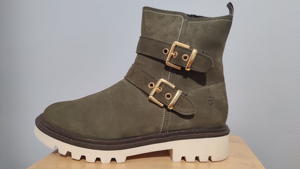 Buty, zimowe, Tamaris, naturalna skóra