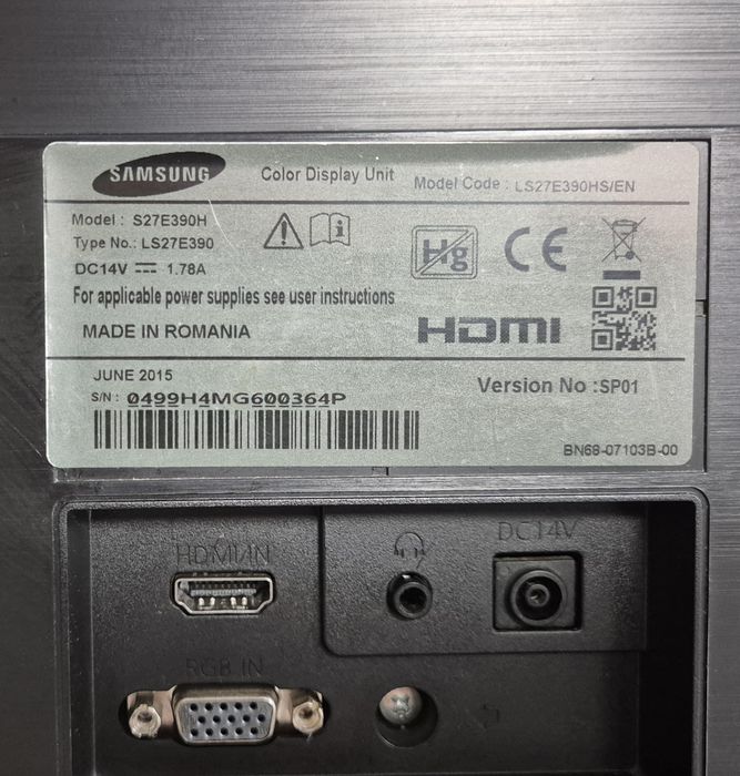 Monitor SAMSUNG S27E390H, Komis Jasło Czackiego