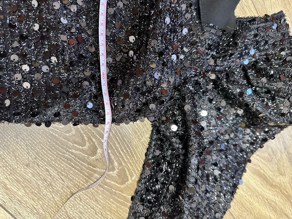 Сукня чорна, коротка, пайєтка, 36-38 р