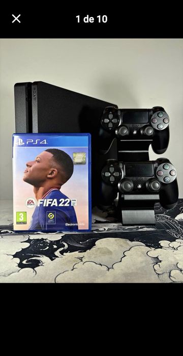 PlayStation 4 Slim + 2 Comandos + Jogo