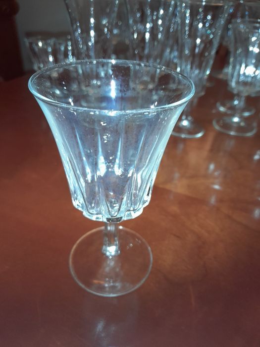 Serviço copos seis copos agua 6 copos vinhos seis flutes champanhe